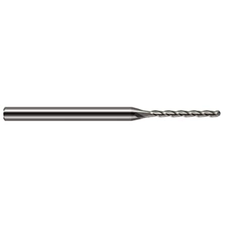 Harvey Tool Miniature End Mill - Ball - Long Flute, 0.0150" (1/64) 35115